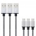 3 x 2m Premium Nylon USB-C Kabel Ladekabel Datenkabel Typ C USB 2.0