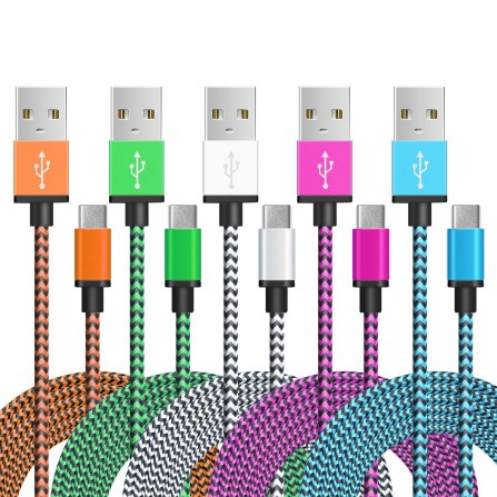 3 x 2m USB 2.0 Micro-B Kabel Ladekabel Datenkabel Premium Nylon