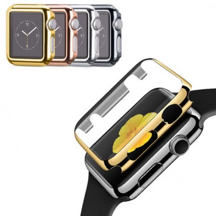 Schutzhülle Hülle Cover Case Apple Watch iWatch 38 / 40 / 42 / 44 mm Display Panzerglas