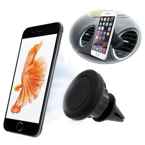 Magnetische Universal Auto KFZ Smartphone Halterung - 360 Grad drehbar, für  Lüftungsschlitz - schwarz
